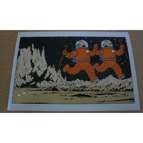 Tintin - On A Marché Sur La Lune Dupond Et Dupont - 10x15cm - Carte Postale