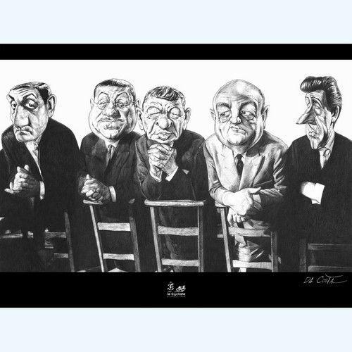 Da Costa - Les Tontons Flingueurs - 30x40cm - Affiche / Poster Envoi En Tube