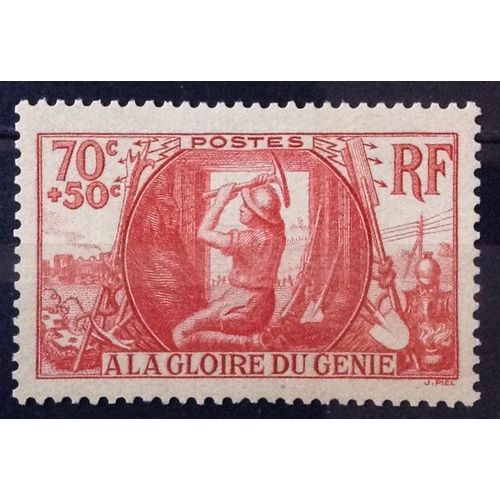 A La Gloire Du Génie Militaire 70c+50c (Superbe N° 423) Neuf* - Cote 7,00 - France Année 1939 - Brn83 - N29998