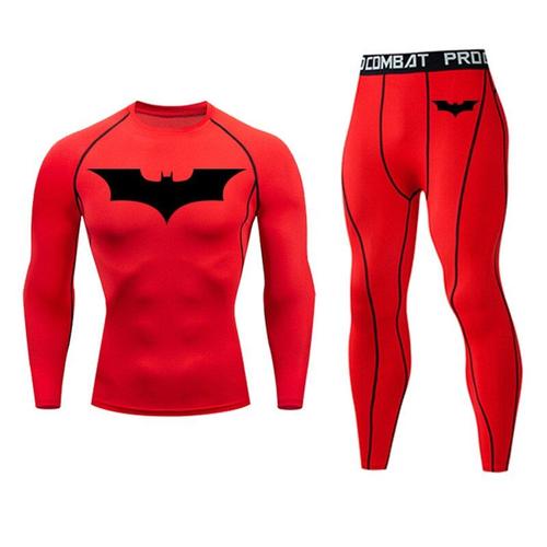 Marque Batman hommes vêtements de sport compression chemise