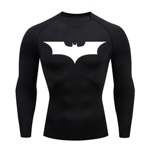 Marque Batman hommes vêtements de sport compression chemise