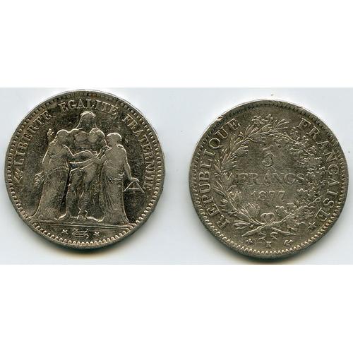 France 5 Francs Hercule Argent 1877 K