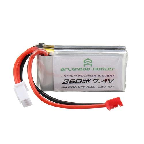 Orlandoo Hunter 7.4v 260mah 30c 2s Lipo Batterie Ph2.0 Prise Pour Oh32a02 Oh32a03 Oh35a01 1/32 1/35 Voiture Rc-Générique