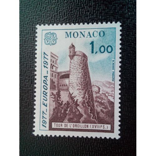 Timbre Monaco Yt 1101 Tour Oreillon, Monaco (18e Siècle) 1977 ( 0111104 )