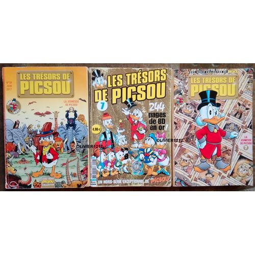 Trésors Picsou --- Lot De 3 Trésors De Picsou N°S: 7 - 39 Et 43 ( La Jeunesse De Picsou 3 Et 7)