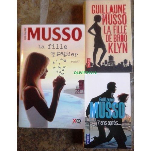 Guillaume Musso --- Lot De 3 Romans Policiers: 1/- Sept Ans Après - 2/- La Fille De Brooklyn 3/- La Fille De Papier