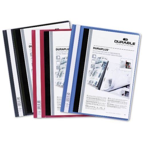Durable 257900-Ass Duraplus Chemise De Présentation Personnalisable À Lamelles Assortis Lot De 25
