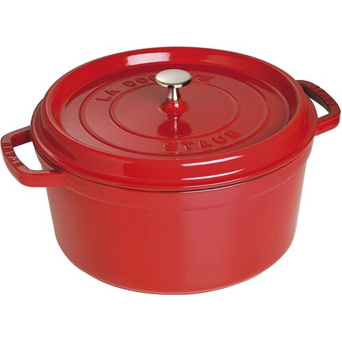 Cocotte Ronde En Fonte Cerise Staub 30 Cm