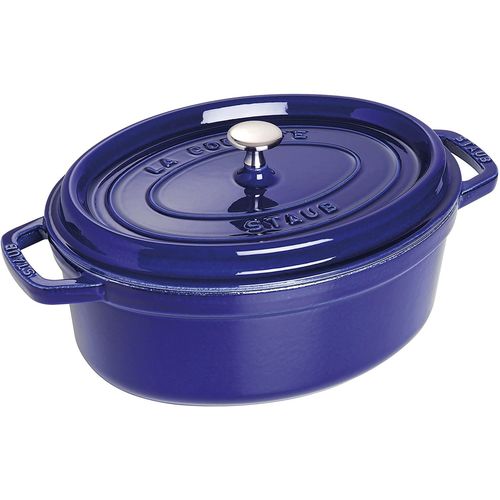 Cocotte Ovale Staub Bleu Intense 31 Cm