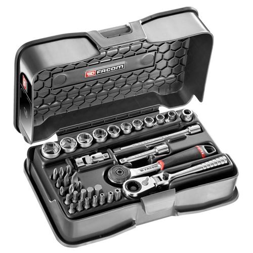 Coffret douilles 1/4 6 Pans métriques FACOM 37 pièces - R.161-6P6HXPB