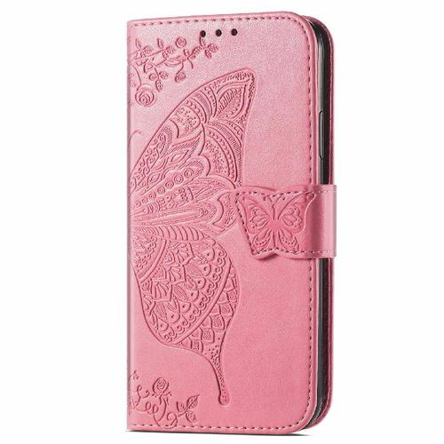 Étincelle Étui Pour Tecno 20 Pro Aile Papillon Affaires Portefeuille Multi-Couleur - Couleur Rose