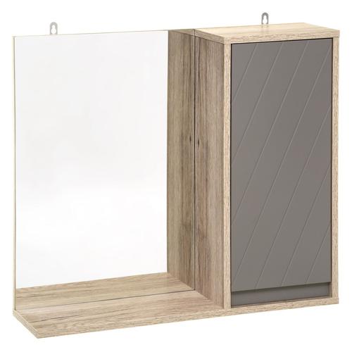 Armoire De Toilette Design Elda - L. 57 X H. 49 Cm - Gris