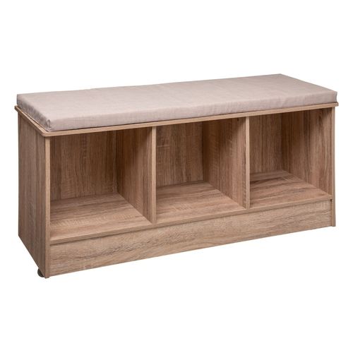 Banc De Rangement Design Mix'n Modul - L. 105 X H. 49 Cm - Couleur Bois Naturel