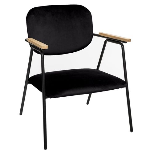 Fauteuil Design En Velours Dyer - Noir