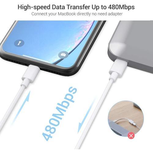 Chargeur rapide 20w + câble Usb-c Lightning pour iphone 12/12 Mini / 12 Pro  / 12 Pro Max / 11/11 Pro / 11 Pro Max / X / Xs / Xs Max / Xr / Se 2020/8/8  Plu