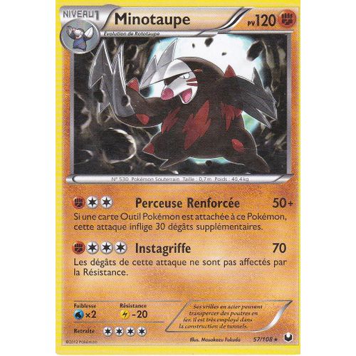 57/108 - Minotaupe - Pokémon - Explorateurs Obscurs - R