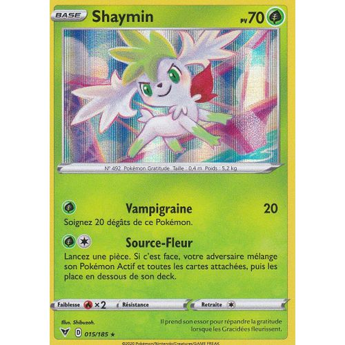 Carte Pokemon - Shaymin - 015/185 - Holo-Rare - Épée Et Bouclier 4 - Voltage Éclatant - Eb4 - Vf