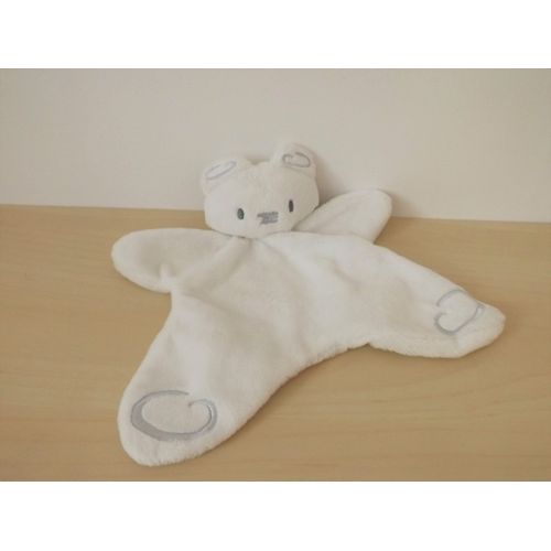 Doudou Ours Blanc Gris Bébé Confort