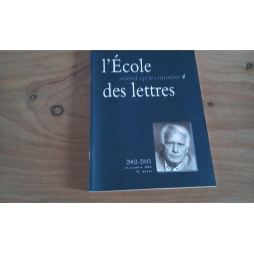 L'ecole Des Lettres Second Cycle N°4