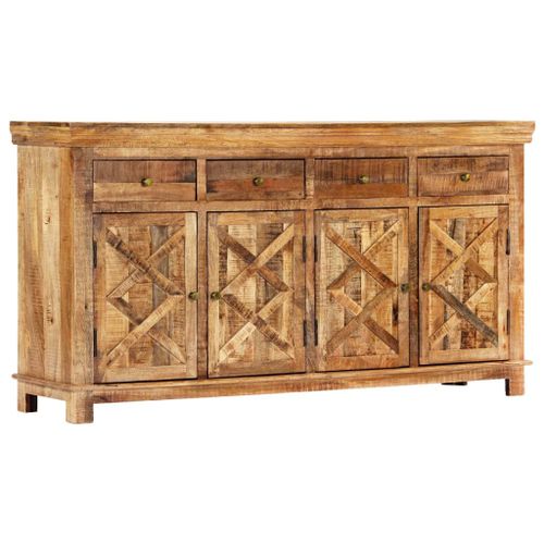 Vidaxl Buffet Avec 4 Tiroirs 160x40x85 Cm Bois Massif De Manguier