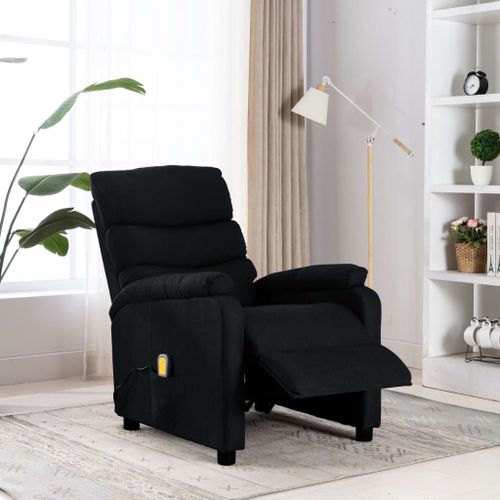 Vidaxl Fauteuil Inclinable De Massage Noir Tissu