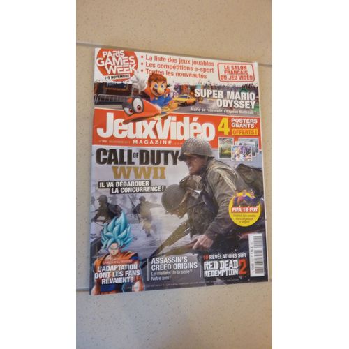 Jeux Vidéo Magazine N° 202 De Novembre 2017 = Call Of Duty Wn I I + 4 Posters Géants