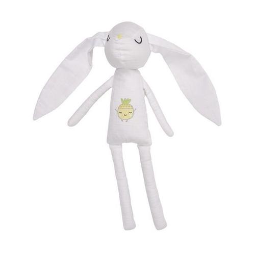 Doudou Lapin Blanc Du Pareil Au Meme Fruit Ananas Peluche Jouet Bebe Naissance Tissu Coton Plush Confort Blanket Comforter Bunny White Rabbit Pineapple Dpam Baby