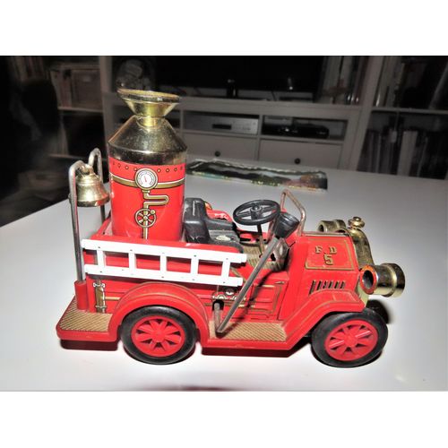 Ancien Camion De Pompier Vintage À Friction 14,5 Cm Modern Toys Masudaya