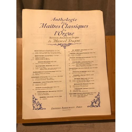 Beethoven Prélude Circulaire Opus 39 N°2 Partition Orgue Anth. Dupré Bornemann