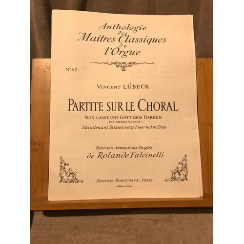 V. Lubeck Partite Sur Choral Partition Orgue Anthologie Bornemann Falcinelli