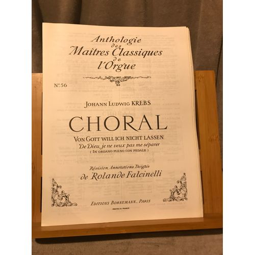 J.-L. Krebs Choral Von Gott Will Partition Orgue Anthologie Bornemann Falcinelli
