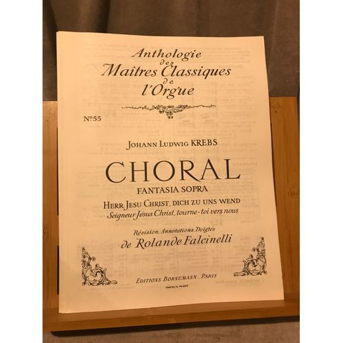 J.-L. Krebs Choral Fantasia Sopra Partition Orgue Anthologie Bornemann Falcinelli