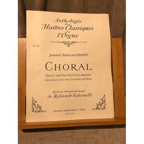 Johann Nikolaus Hanff Choral Helft Mir Gottes Gute Preisen Partition Orgue Anthologie Bornemann Falcinelli