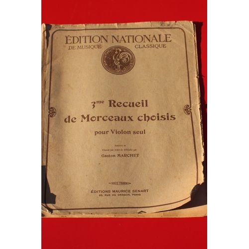 Recueil De Morceaux Choisis Pour Violon