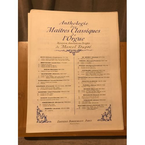 Walther Choral Lobe Den Herren Partition Orgue Anthologie Dupré Bornemann
