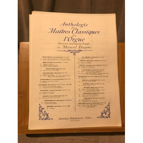 Walther Choral Aus Tiefer Not Partition Orgue Anthologie Dupré Bornemann