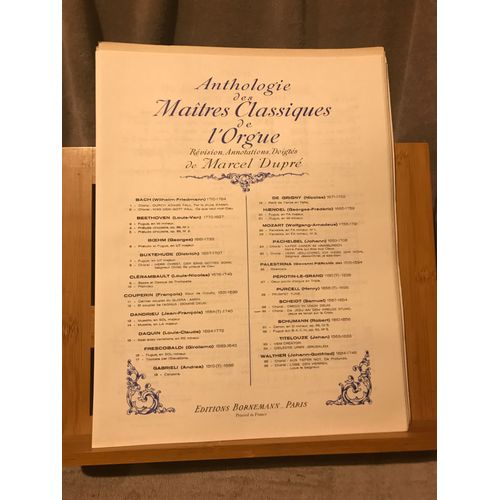 Samuel Scheidt Choral Da Jesu Kreutze Partition Orgue Anthologie Dupré Bornemann