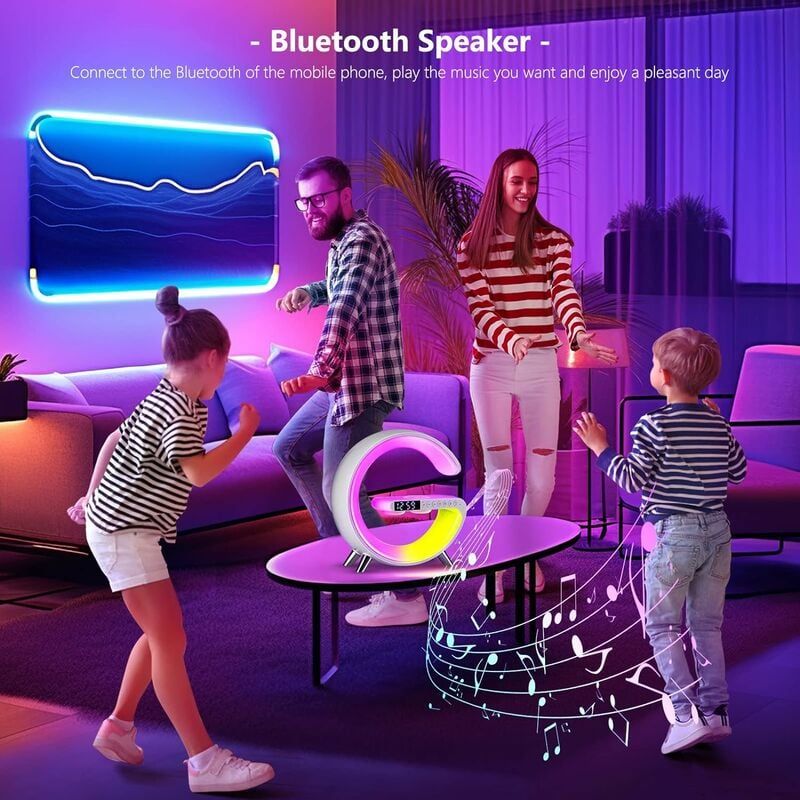 Lampe De Table Intelligente Avec Chargeur Sans Fil, Haut-Par... - 4
