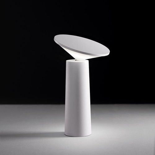 Lampe De Table Design Rechargeable Lampe A Poser Led Tactile - Dimmable Titane Lampe De Chevet Usb 5w Lampe De Bureau Sans Fil Avec Batterie Blanc Goodnice