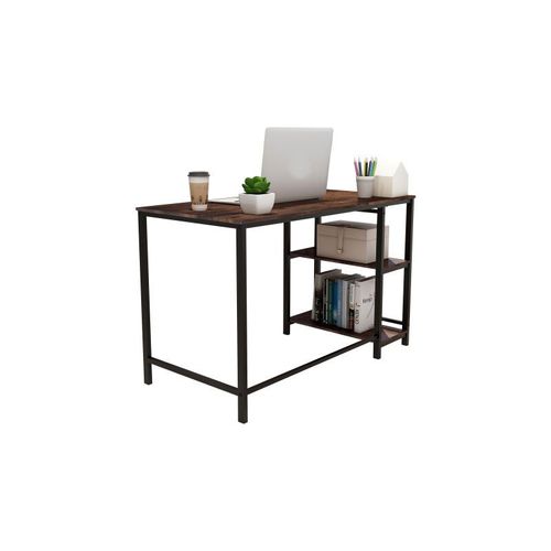 Bureau Informatique Avec Rangement Table De Bureau Table Pour Ordinateur Style Industriel, Diy Lagerregalen Schreiben Tisch Fur Buro, Wohnzimmer 120x60x75.2cm Goodnice