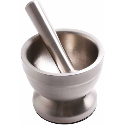 Mortier De Cuisine Avec Pilon,Mortier D'epices,Acier Inoxydable Goodnice