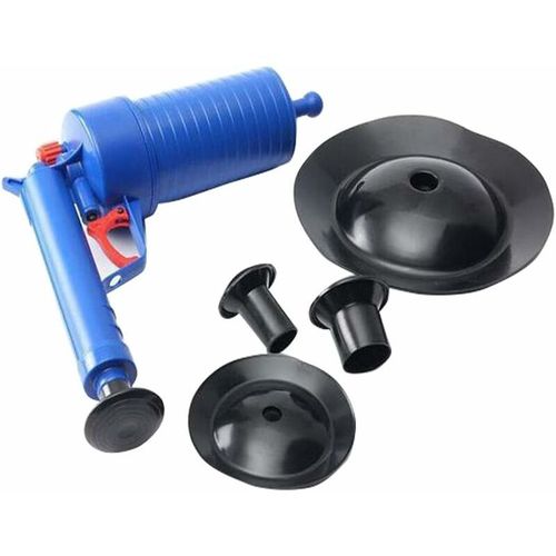 Deboucheur Canalisation a Air Comprime,Pompe Haute Pression avec 4 differentes Ventouses pour Debouche Evier Cuisine Baignoire et Toilette goodnice