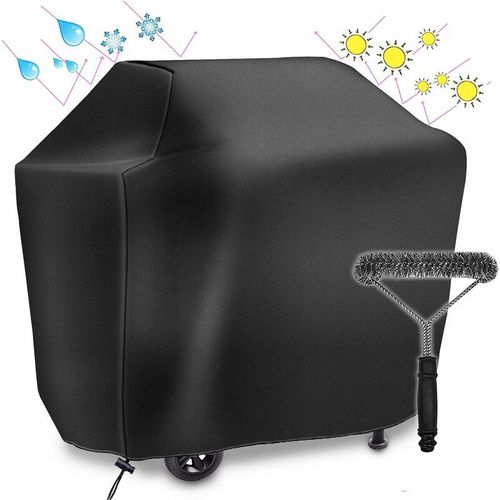 Housse Barbecue,Housse Barbecue Gaz Bache Barbecue de Protection BBQ Couverture Anti-UV Impermeable pour Weber,Holland,Jennair etc£¿145 x 61 x 117 cm£¬avec Une Brosse Grill pour Barbecue£© goodnice