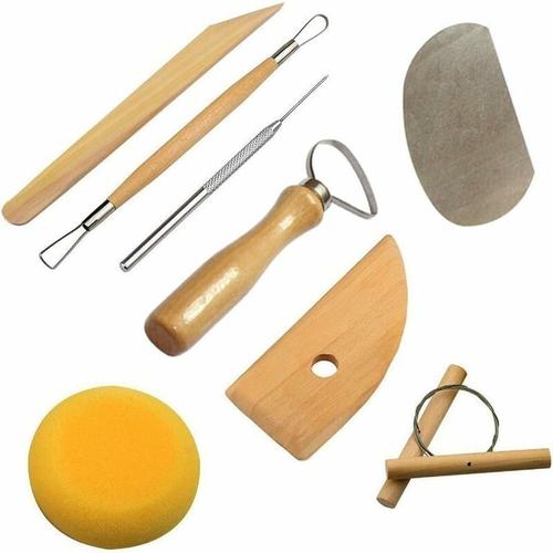 Ensemble d'outils de poterie complet RSET-POT1 de haute qualite et utiles,8 pieces goodnice