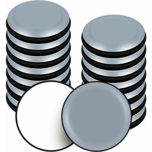 Patins de Meubles,16 Pieces PTFE Teflon Rondes Auto-adhesives Coulisses de Meubles Adaptes Aux Sols et Tapis Lisses (Ronds,25 mm) goodnice