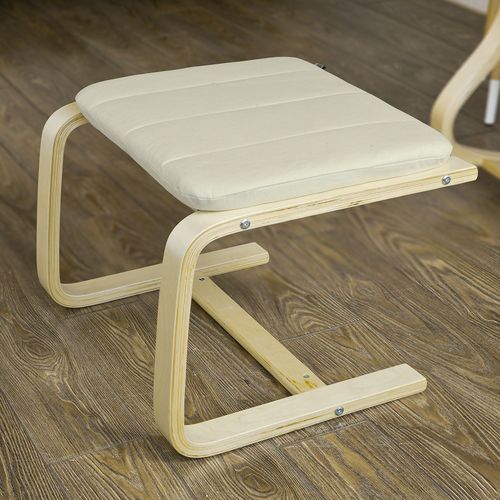 Sobuy® Fst38-W Repose Pieds Rembourré, Repose Jambes- Beige