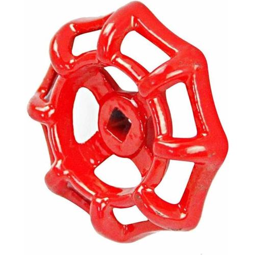 Vanne volant en fer vanne a boisseau spherique vanne d'arret robinet tuyau d'eau partie superieure poignee 6x6mm (rouge) goodnice