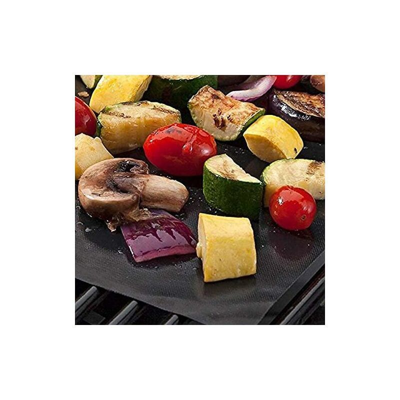 5 Tapis Barbecue Flintronic Anti-adhésifs - 40x50cm - Réutilisables Et Lavables - Pour Charbon, électrique, Four