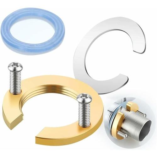 Fixation Robinet,Accessoires Robinet Boulons de Robinet de Lavabo Outil D'installation pour Robinet,S'adapte Parfaitement au Robinet et Au Lavabo (D'or 4 Pieces) goodnice