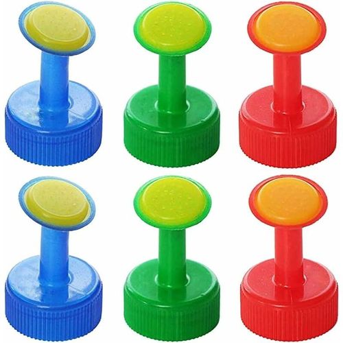 6pcs Arroseur Bouchon De Boiteille,Boiteille Top Arrosage En Plastique,Plantes Boiteilles D'eau Outils D'arrosage De Fleurs Pour Buse Darrosage Jardin Fournitures (Rouge Vert Bleu) Goodnice